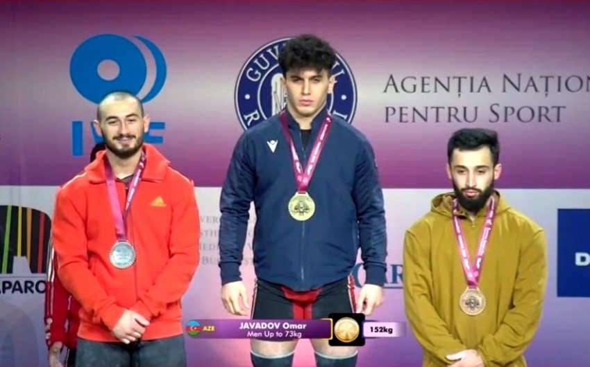 Ağırlıqqaldıranımız Avropa birinciliyində qızıl medal qazandı